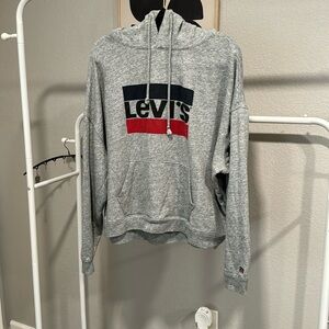 Levi's Gray Hoodie with Black and Red Logo